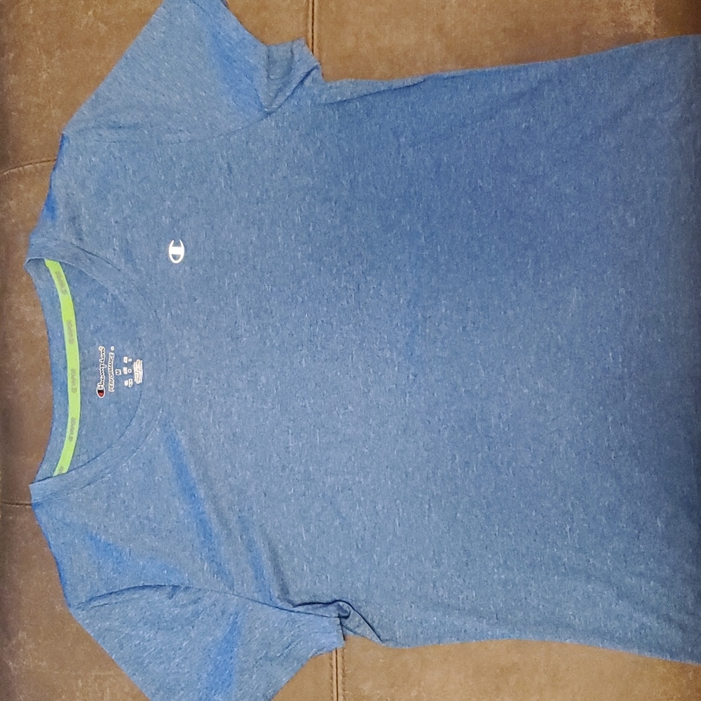 Baby blue women's medium champion workout shirt